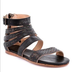 BED STU “Artemis” Strappy Leather Back-Zip Sandals - Size 10